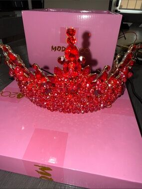 Red Crystal Tiara Crown